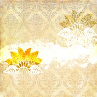 Old-fashioned grunge paper with vintage ornament