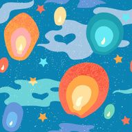 Seamless fill with Chinese lanterns