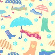 Seamless patterned fill on snowfall theme