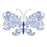 Abstract floral butterfly Element for design Vector illustration