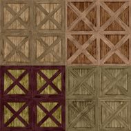 Set of wood crate generated textures N2