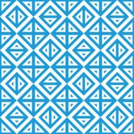 Geometric abstract blue and white pattern vector seamless texture N2