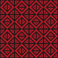 Geometric abstract black and red pattern vector seamless texture N2