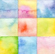 Abstract square watercolor painted background N5