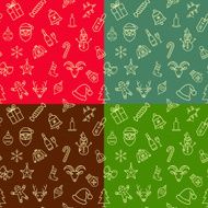 christmas seamless patterns set N2