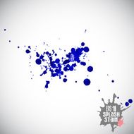 Blots and ink splashes Abstract elements for design in grunge N2