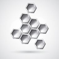 Silver hexagon form