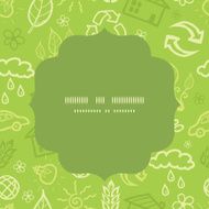 Vector environmental circle frame seamless pattern background