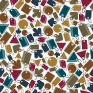Sale tags seamless background vector icon set elements