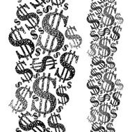 Money theme seamless pattern vertical composition Dollar