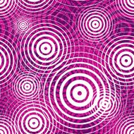 Vector bright round purple textile circles on white background