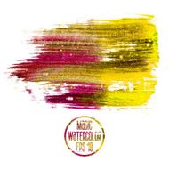Colorful vector watercolor brush strokes