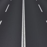 Asphalt highway perspective view