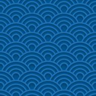 Blue wave 3d seamless pattern