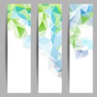 Set of banners with abstract triangles N10