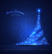 Xmas tree glowing background