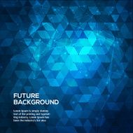 Abstract blue background with triangles polygonal space dark