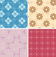 color geometric patterns seamless - vector