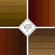 Wood floor set