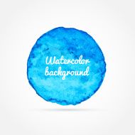 Watercolor background blue circle