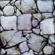 Seamless texture of stones in gray colors