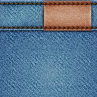 Denim texture with leather label N2