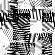 Black and white endless vector striped tiling