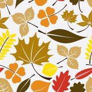 color leaves icon seamless pattern eps10