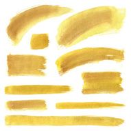 Orange Water Color Stroke Set