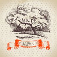 Hand drawn Japanese illustration N2