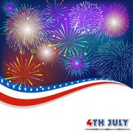 Fourth of July with firework Background N8