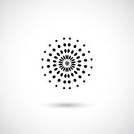 abstract black dots pattern icon for design N2