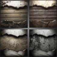 vector set of metal on the wall