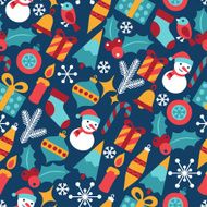 Merry Christmas and Happy New Year seamless pattern N7