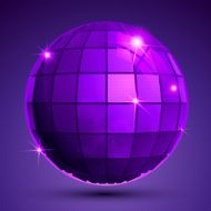 Grained plastic purple flash globe bright geometric glisten eps