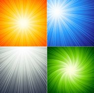 Set of color rays background