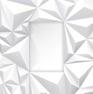 White polygon background