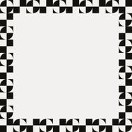 Paper with black and white frame geometric pattern N9