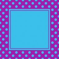 Seamless paper with blue polka dots and frame