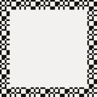 Paper with black and white frame geometric pattern N10