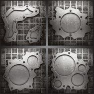Vector metal background set N58