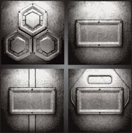 Vector metal background set N59