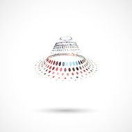 abstract color dots icon for design N10