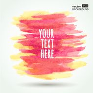 Orange watercolor splatter grunge vector background