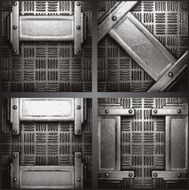 Vector metal background set N61