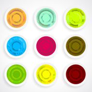 set of colorful dot sign plate pattern for design N4