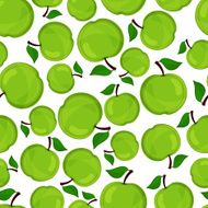 Seamless pattern of apples vector illustration N2