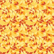 Seamless pattern with red orange and yellow autumn leaves Vector