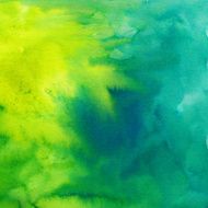 Yellow blue and green textured painting N3