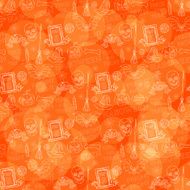 Orange Halloween pattern